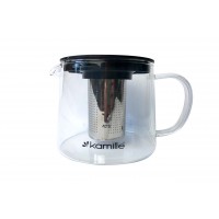 Чайник скляний вогнетривкий Kamille - 1000мл із заварником (0776M)